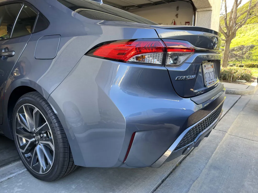 Mobile dent removal after, factory finish restored in Orange County, CA