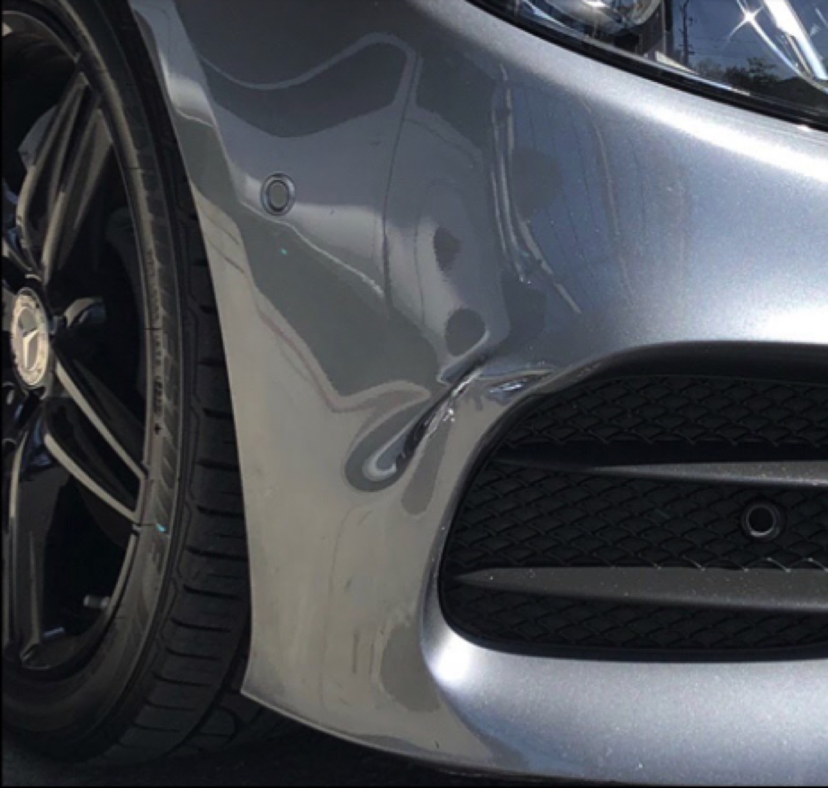 Front Bumper Repair before, Orange County