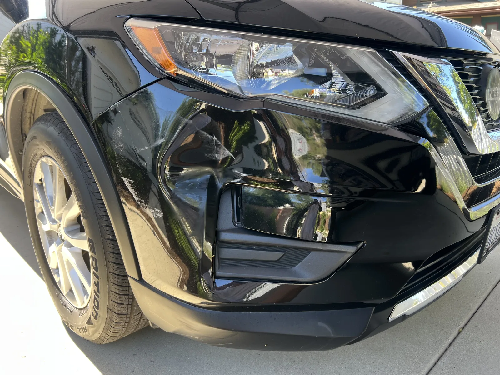 Mobile bumper repair plastic bumper dent by Auto Cosmetic Solutions in Yorba Linda, Orange County