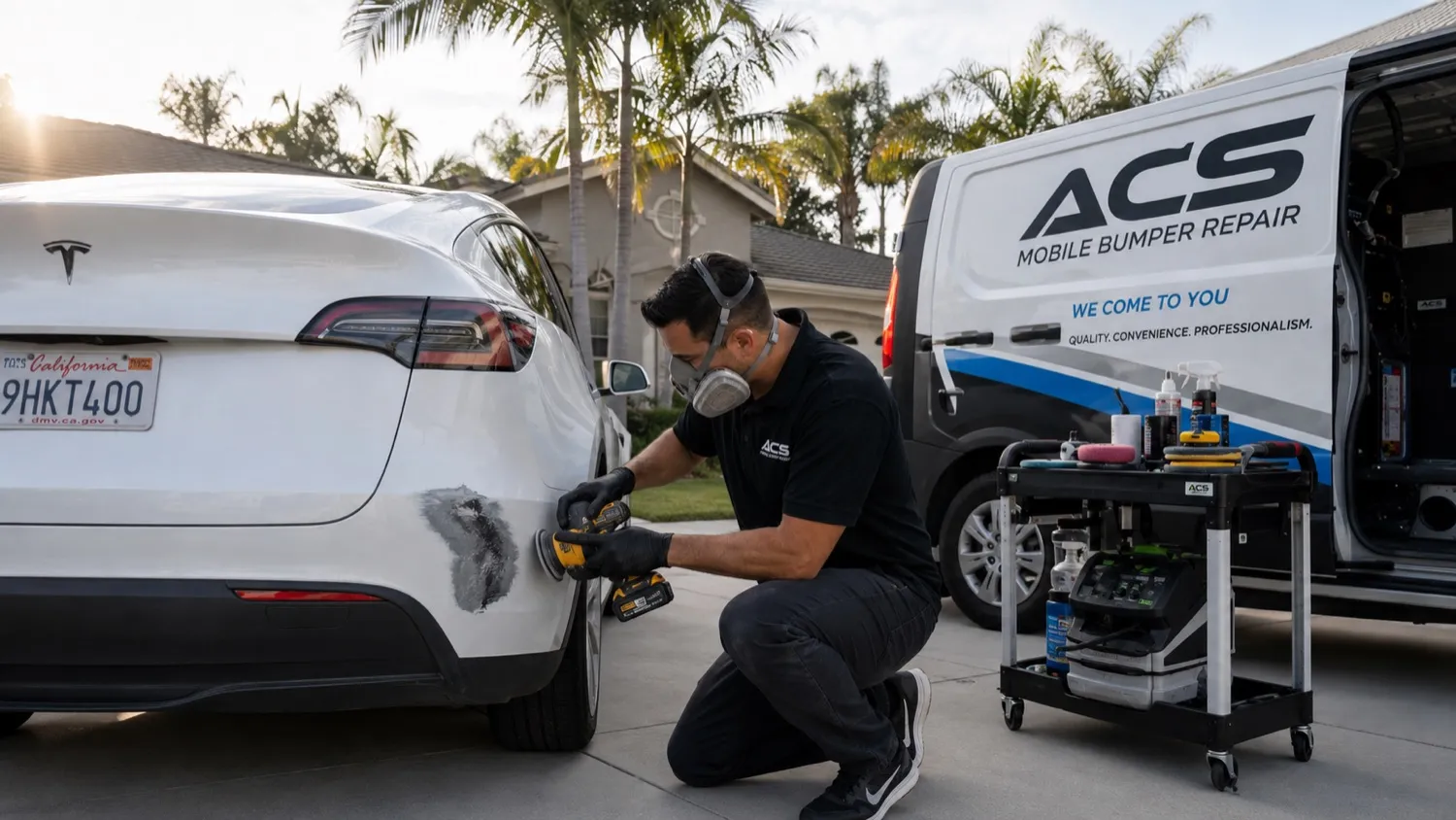 Plastic Bumper Repair work in Orange County